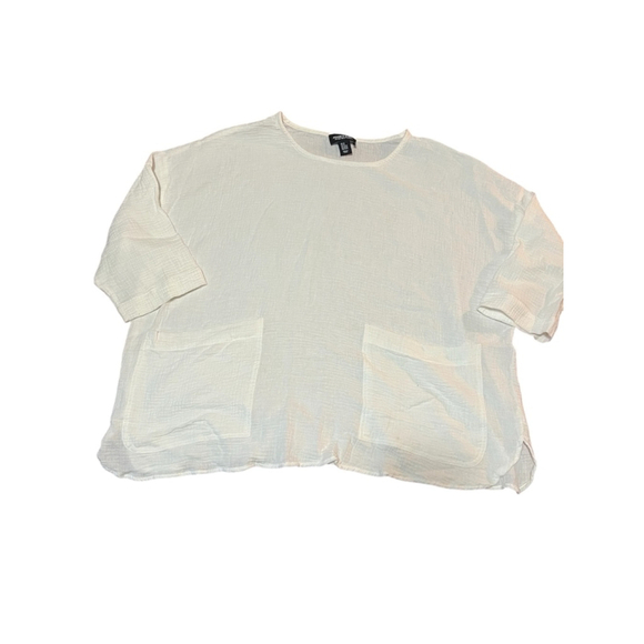 Jones New York Tops - Jones New York White Cotton Tunic